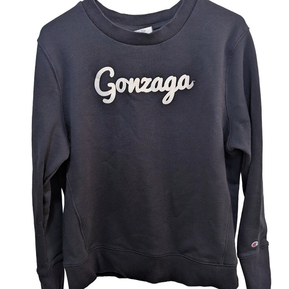 Champion Women's Navy Blue Sweatshirt | Gonzaga University | Size L